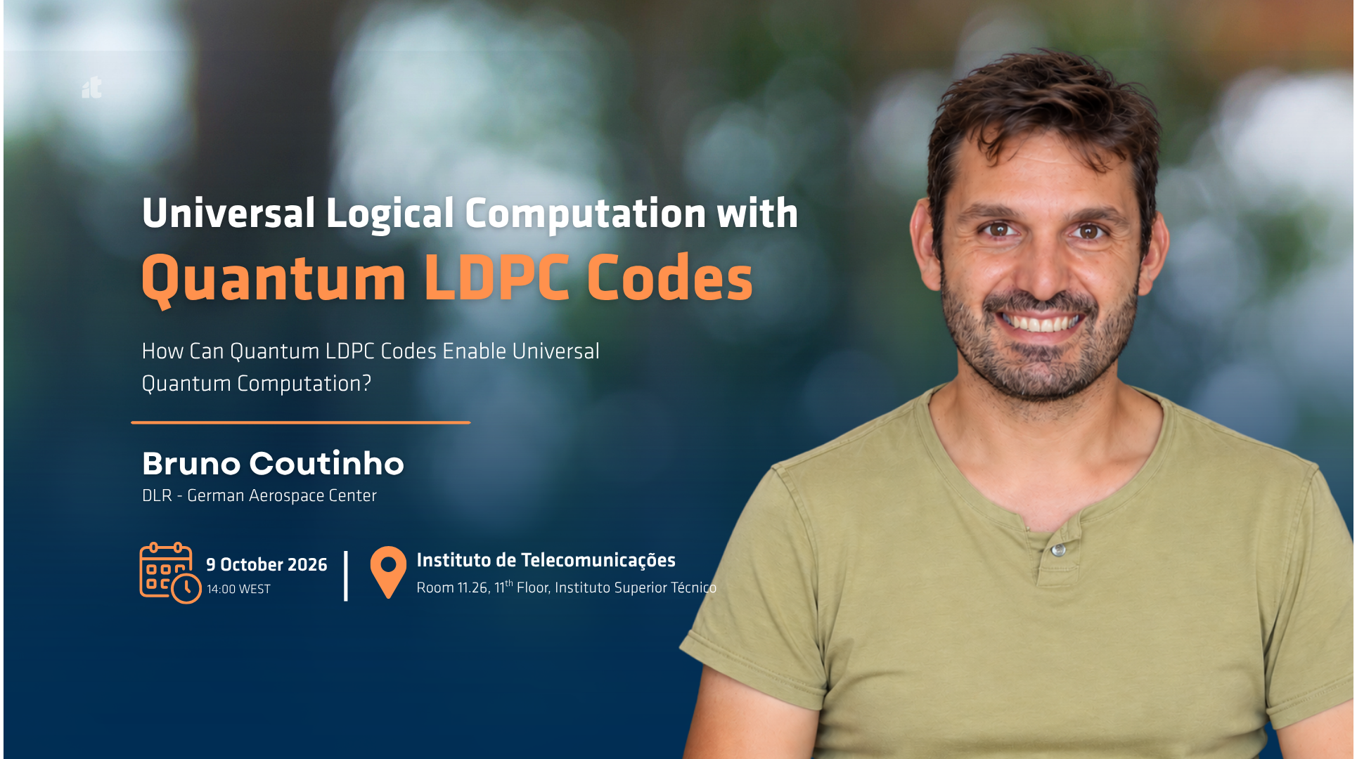 Poster for the talk Universal Logical Computation with Quantum LDPC Codes